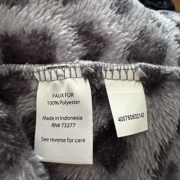 Sonoma Gray Leopard Print Women's Robe - Picture 8 of 8